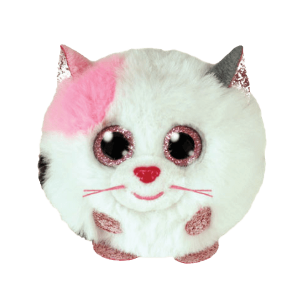 Beanie Ball Muffin Cat in White